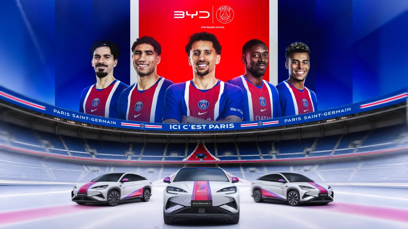 PSG et BYD : un partenariat mondial jusqu’en 2029