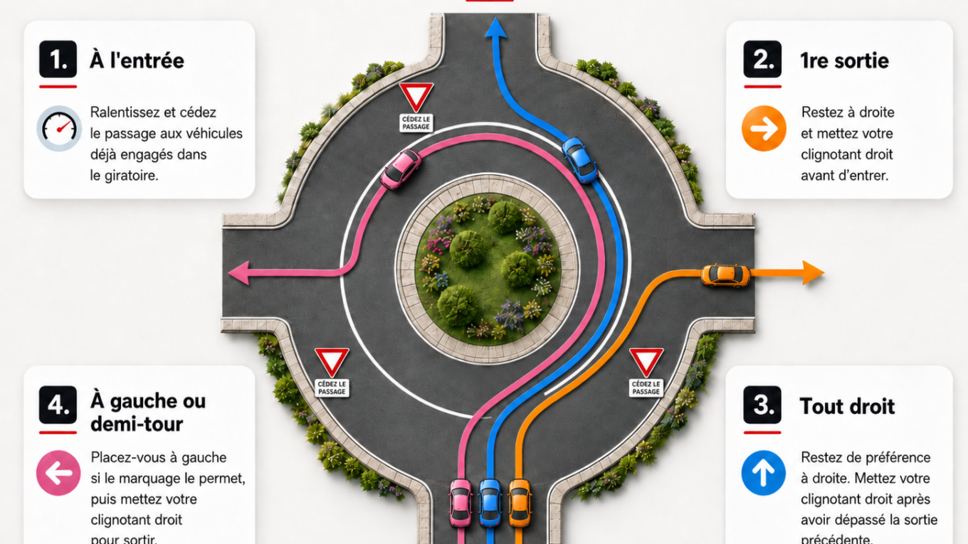 Comment prendre un rond-point ?